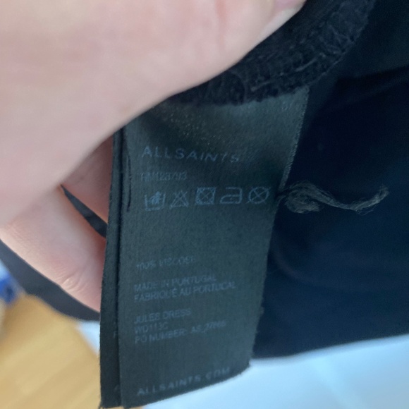 All Saints Jules Dress US 4 Black Cocktail Dress - Picture 7 of 7